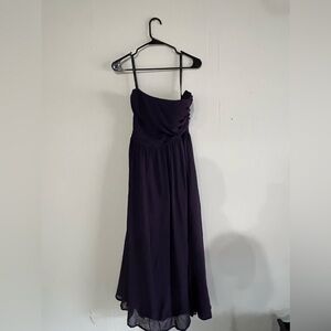 Alfred Angelo Purple High-Low Ruched Sundress